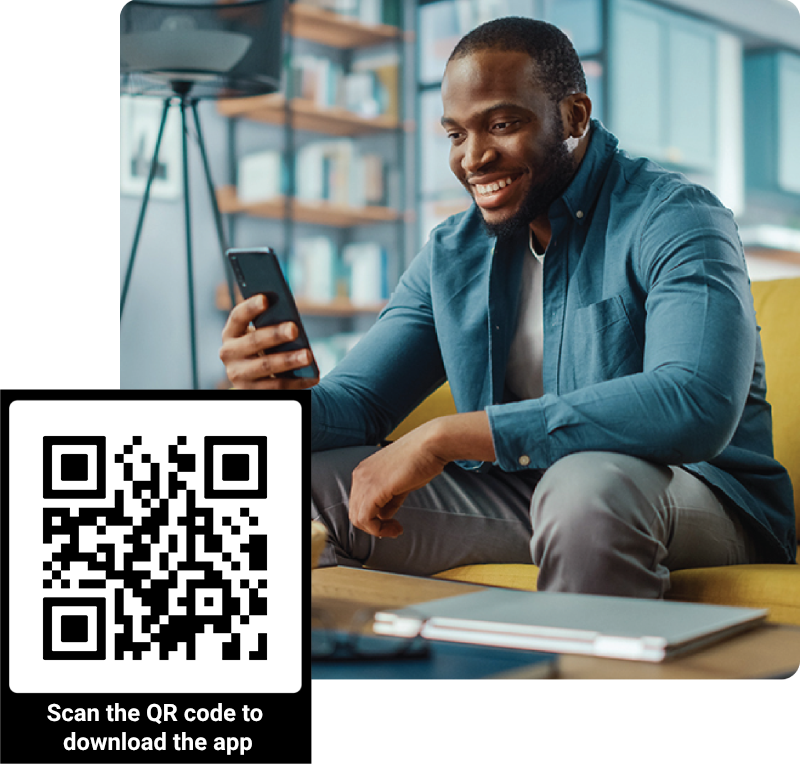 Man looking in the phone