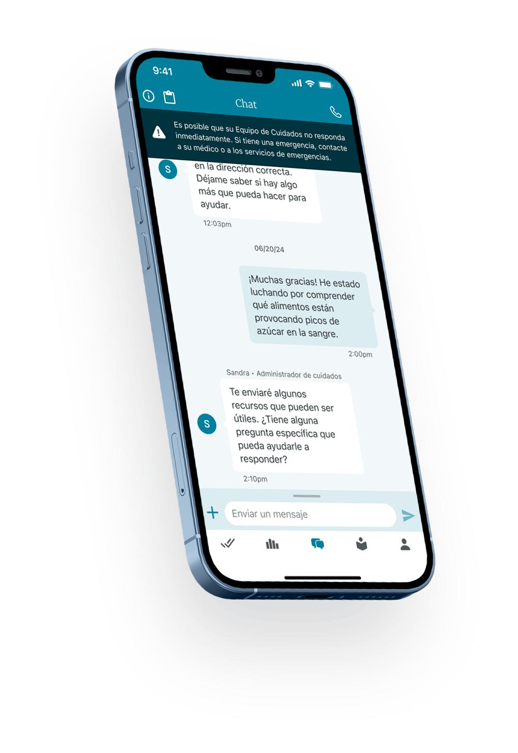Screenshot for the Wellframe App